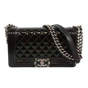 CHANEL Boy Chanel 25 A67086 Shoulder Bag, Black, Women's